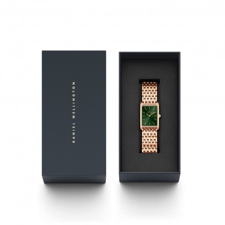 DANIEL WELLINGTON - OROLOGIO BOUND 9-LINK EMERALD SUNRAY ROSE GOLD