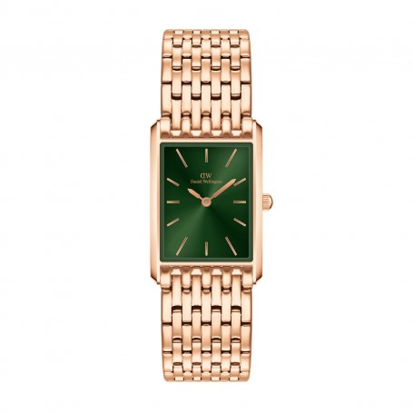 DANIEL WELLINGTON - OROLOGIO BOUND 9-LINK EMERALD SUNRAY ROSE GOLD