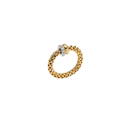 FOPE - COLLEZIONE SOLO - ANELLO FLEX'IT CON PAVE' DI DIAMANTI